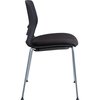 Lorell Arctic Series Stack Chairs Foam Black, Fabric Seat, PK2 42948